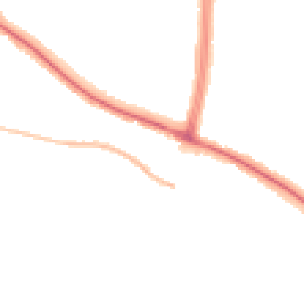 Night-time road noise heatmap for LE5 4RA