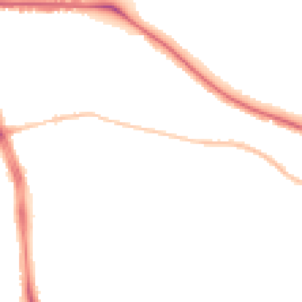 Night-time road noise heatmap for LE5 4TB