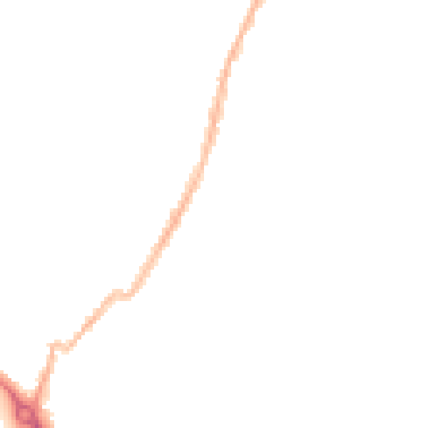 Night-time road noise heatmap for LE5 5HB