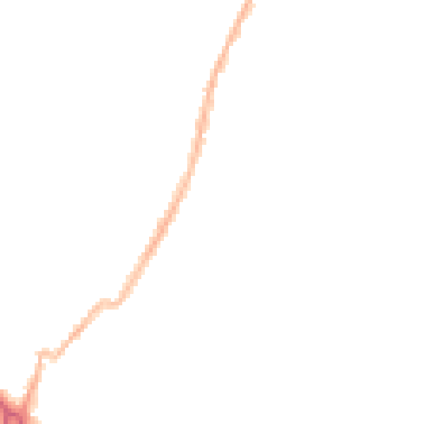 Night-time road noise heatmap for LE5 5HE