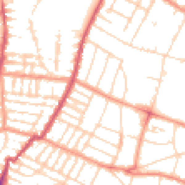 Daytime road noise heatmap for LE5 5LG
