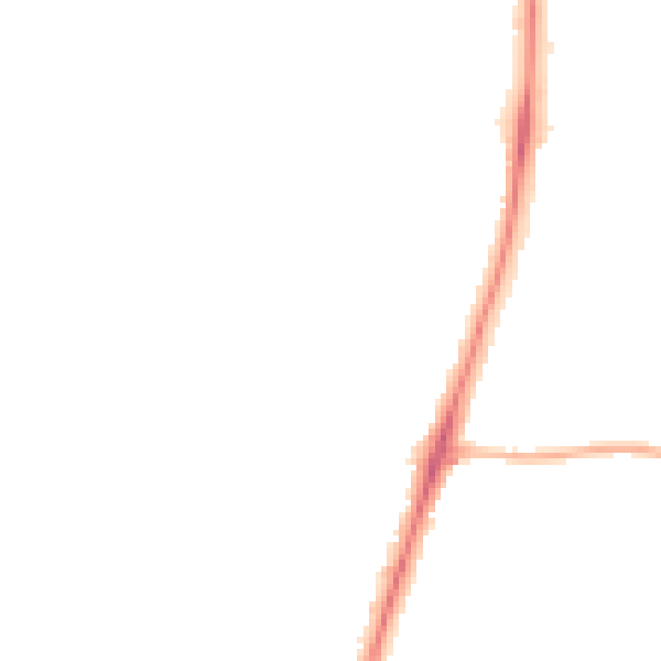 Night-time road noise heatmap for LE5 5NQ