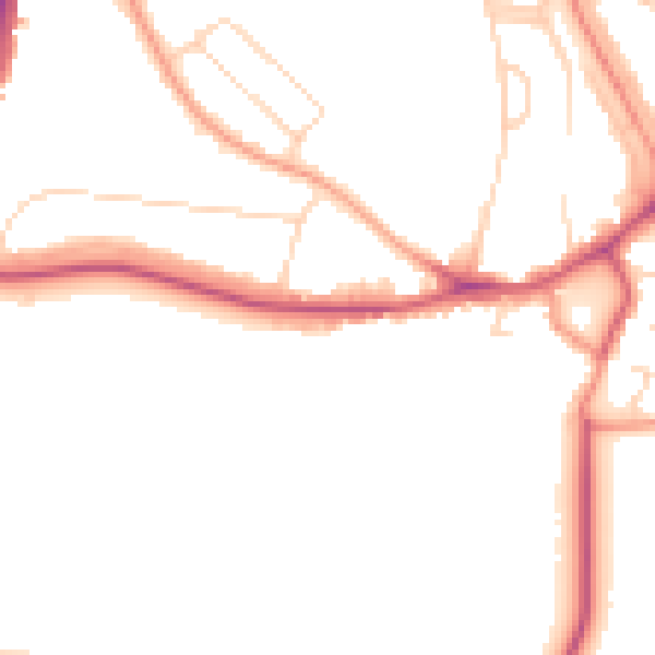 Daytime road noise heatmap for LE5 6DJ