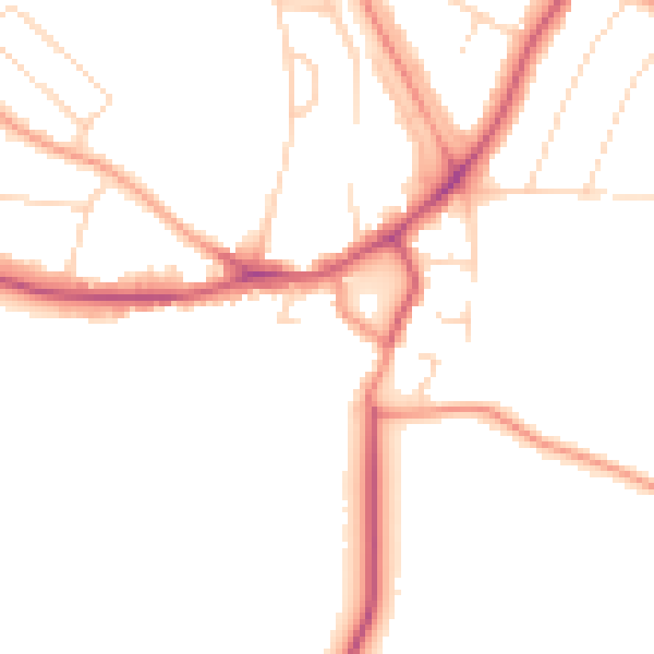 Daytime road noise heatmap for LE5 6FP