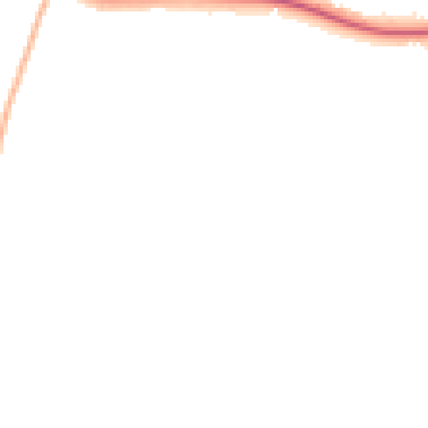 Night-time road noise heatmap for LE5 6JB