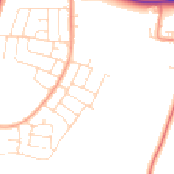 Daytime road noise heatmap for LE5 6LD