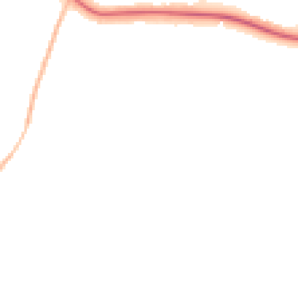 Night-time road noise heatmap for LE5 6LQ