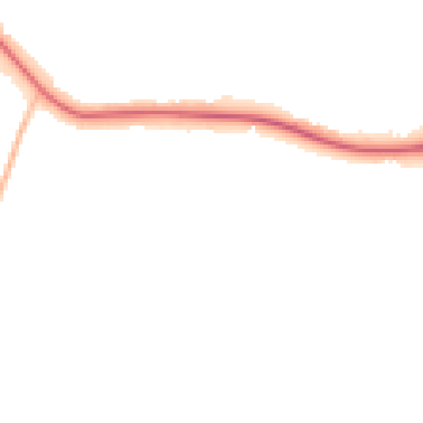 Night-time road noise heatmap for LE5 6PA