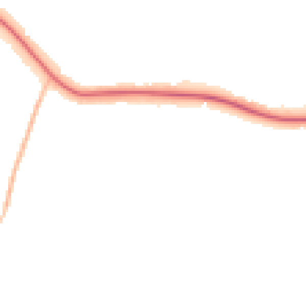 Night-time road noise heatmap for LE5 6PD