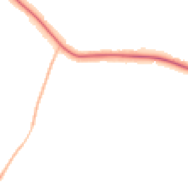 Night-time road noise heatmap for LE5 6PL