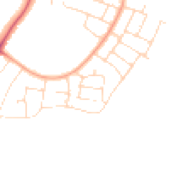 Daytime road noise heatmap for LE5 6XF