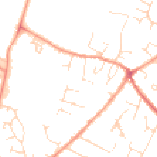 Daytime road noise heatmap for LE7 1GL