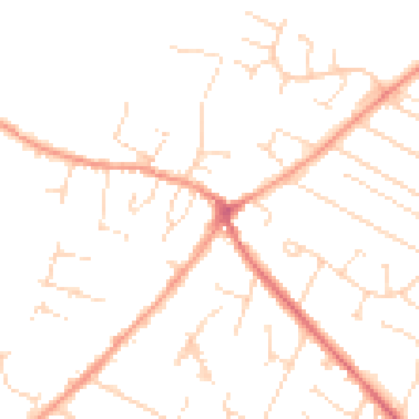 Daytime road noise heatmap for LE7 1GZ