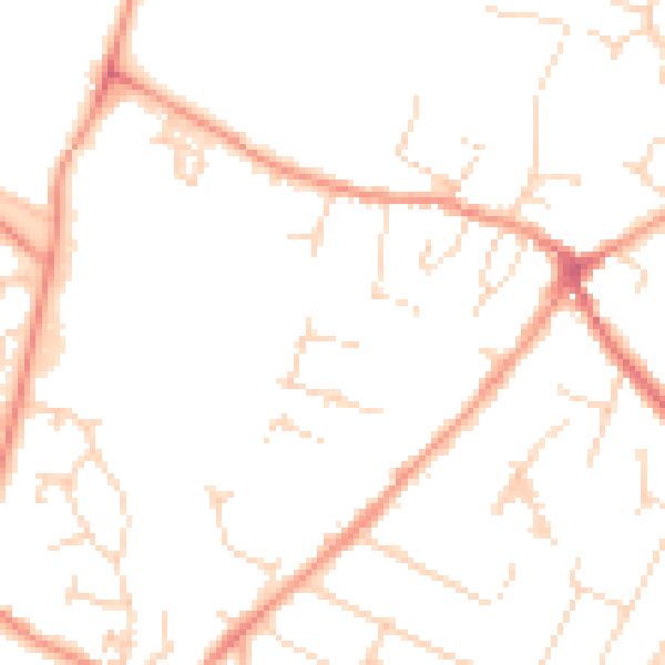 Daytime road noise heatmap for LE7 1HH