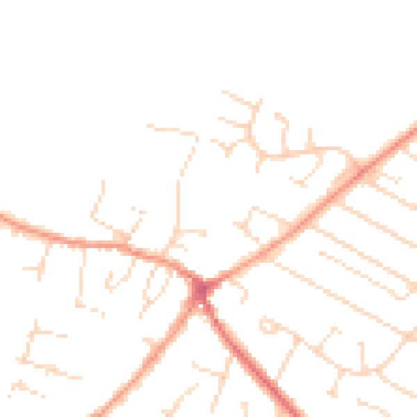 Daytime road noise heatmap for LE7 1HS