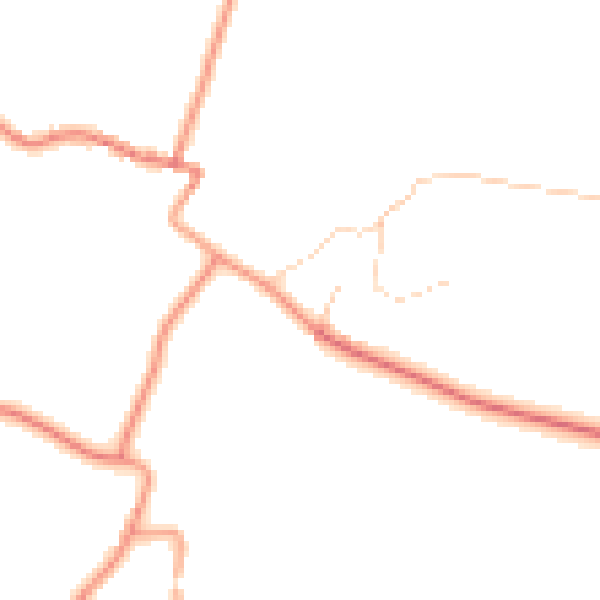 Daytime road noise heatmap for LE7 3QB