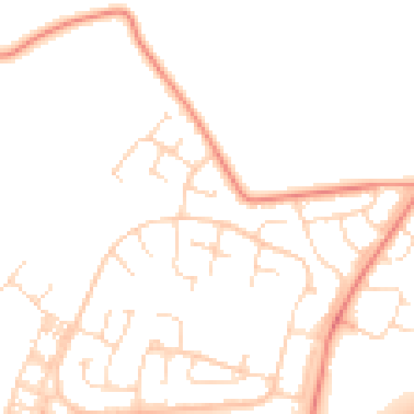 Daytime road noise heatmap for LE7 3XP