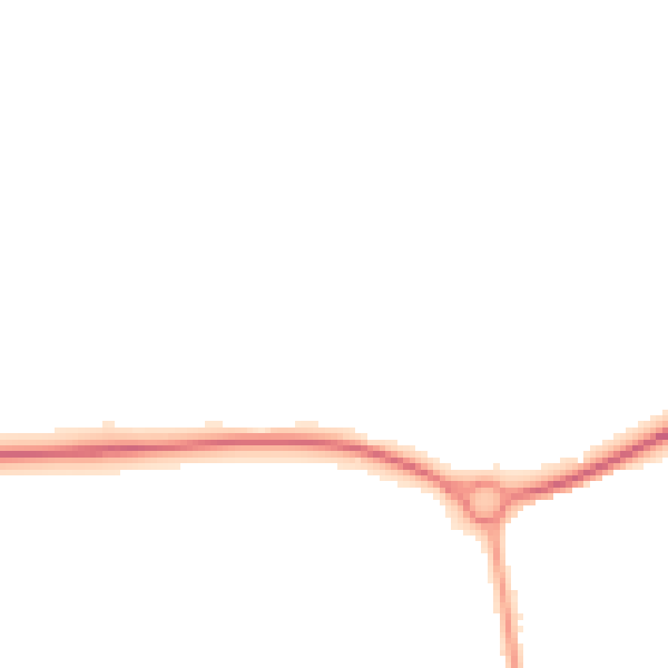 Night-time road noise heatmap for LE7 3ZW