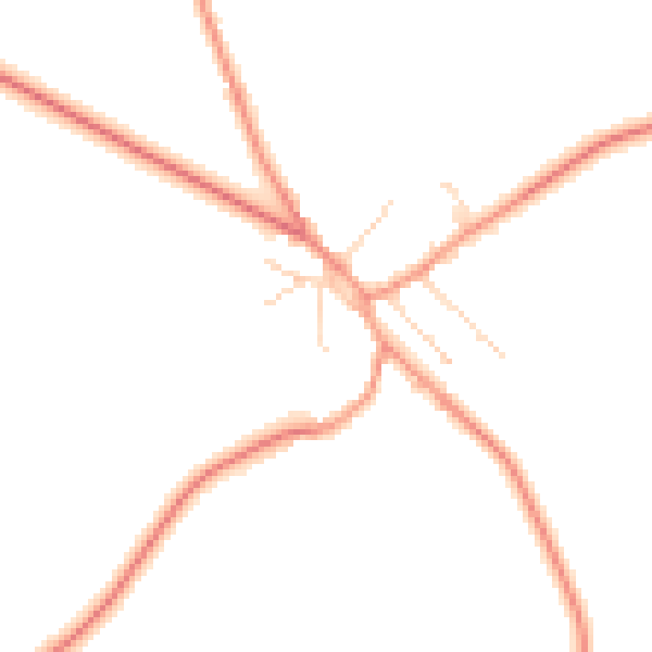 Daytime road noise heatmap for LE7 4UA