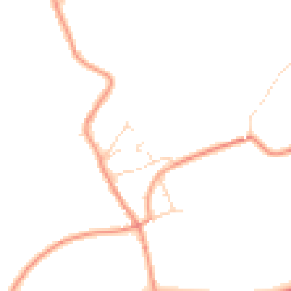 Daytime road noise heatmap for LE7 4US