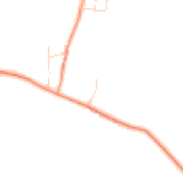 Daytime road noise heatmap for LE7 4WE