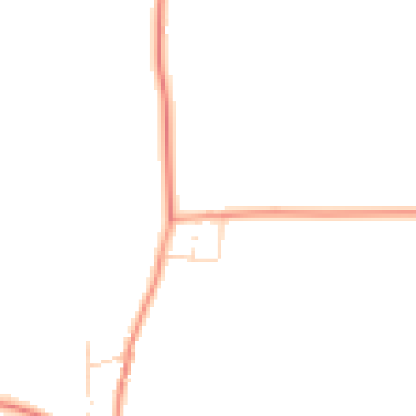 Daytime road noise heatmap for LE7 4XB