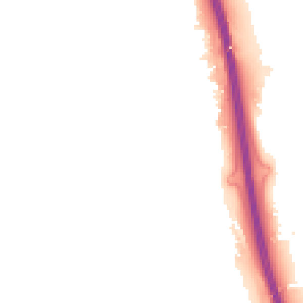 Night-time road noise heatmap for LE7 7QH