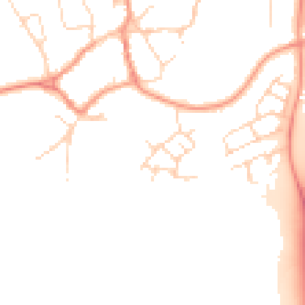 Daytime road noise heatmap for LE7 7RX