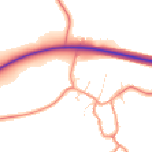 Daytime road noise heatmap for LE7 9AD