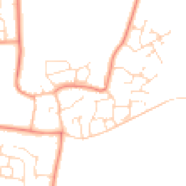 Daytime road noise heatmap for LE7 9SH