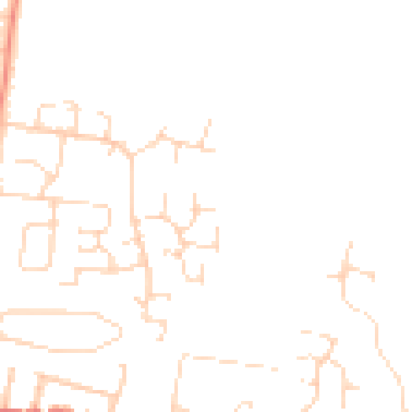 Daytime road noise heatmap for LE7 9UN