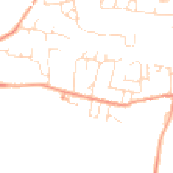 Daytime road noise heatmap for LE8 0ES