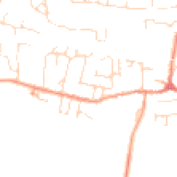 Daytime road noise heatmap for LE8 0HB