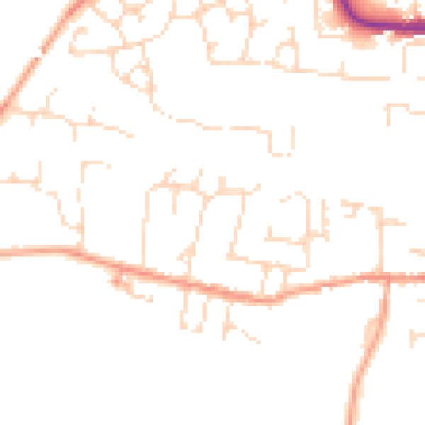 Daytime road noise heatmap for LE8 0HD