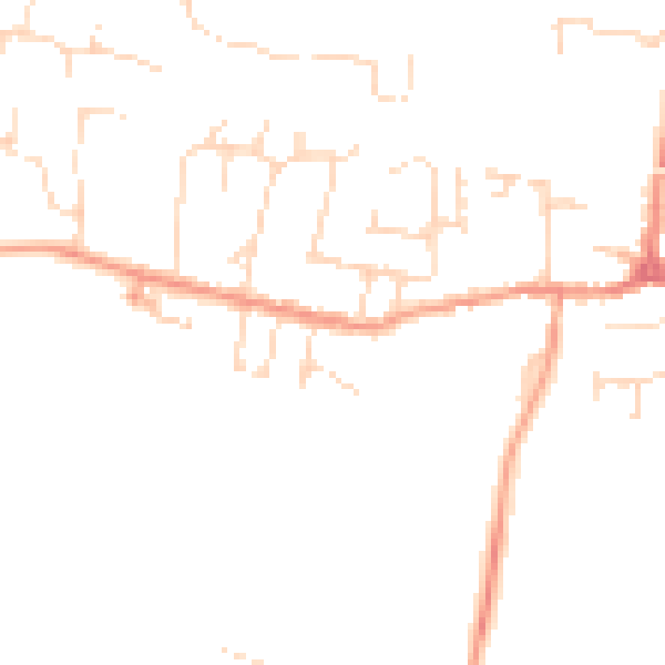 Daytime road noise heatmap for LE8 0HE