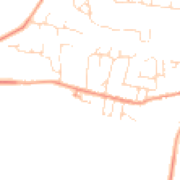 Daytime road noise heatmap for LE8 0HH