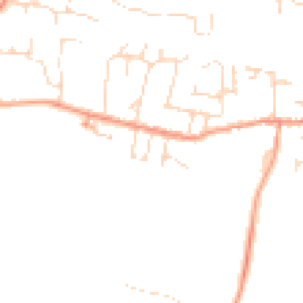 Daytime road noise heatmap for LE8 0HN