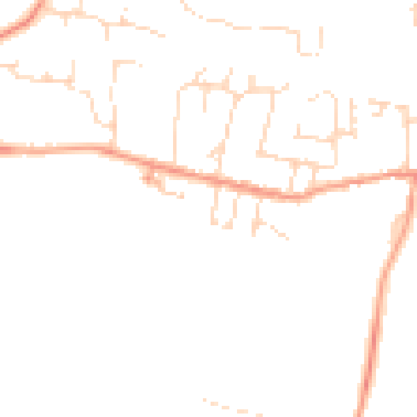 Daytime road noise heatmap for LE8 0HR