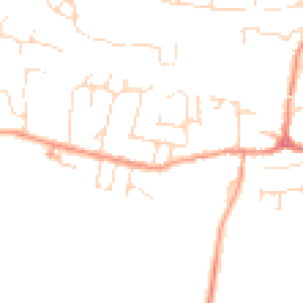 Daytime road noise heatmap for LE8 0HT
