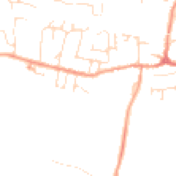 Daytime road noise heatmap for LE8 0HY