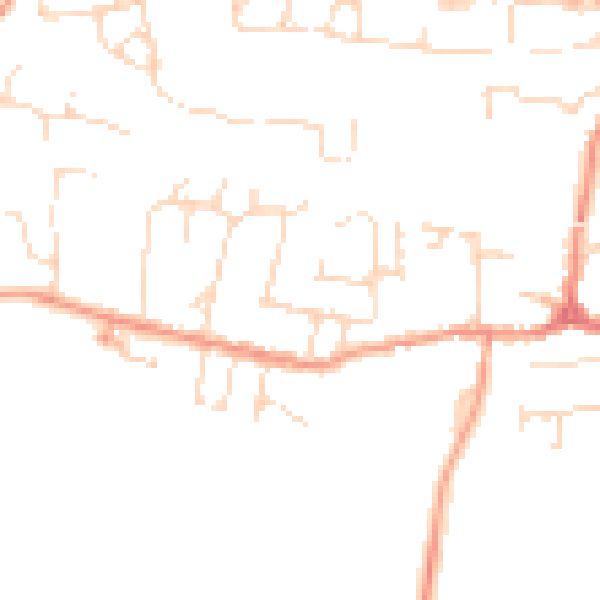 Daytime road noise heatmap for LE8 0JG