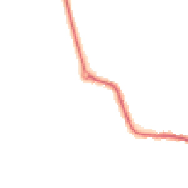 Night-time road noise heatmap for LE8 0JS
