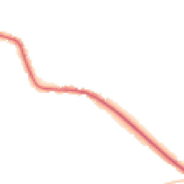 Night-time road noise heatmap for LE8 0NE