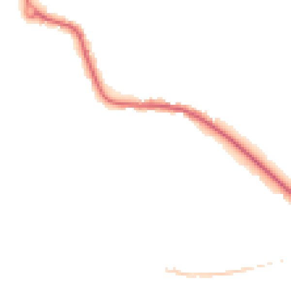 Night-time road noise heatmap for LE8 0NG