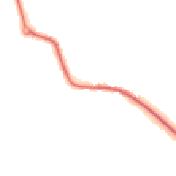 Night-time road noise heatmap for LE8 0NN