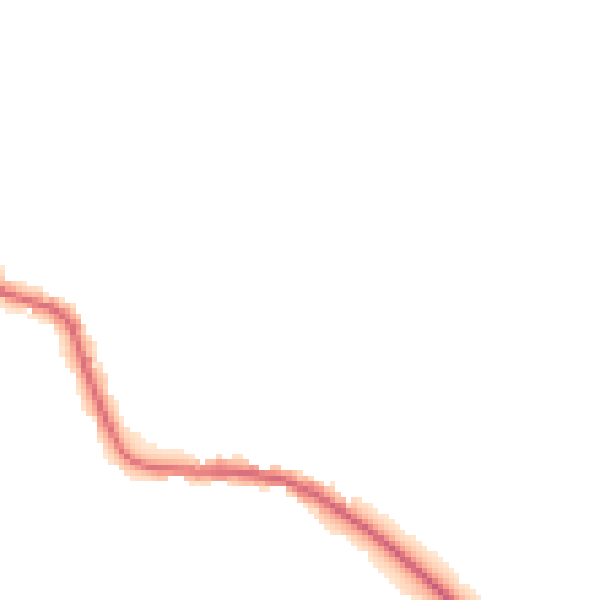 Night-time road noise heatmap for LE8 0NY