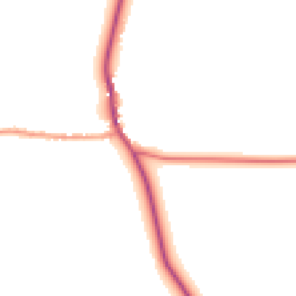 Daytime road noise heatmap for LE8 0PD