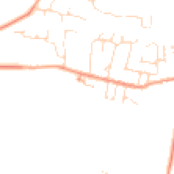 Daytime road noise heatmap for LE8 0PF