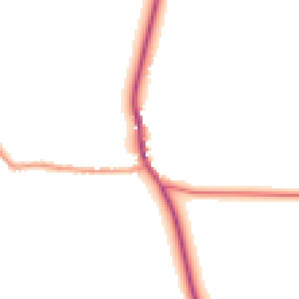 Daytime road noise heatmap for LE8 0PN