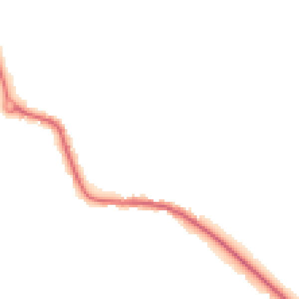 Night-time road noise heatmap for LE8 0PT